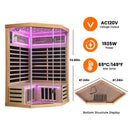 Double Sauna Room With Carbon Heating Plates - White Oak by HouseOfZazla