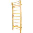 Gymnastics Stall Bar Multi Use Swedish Ladder For Home Gym And Physical Therapy - Natural