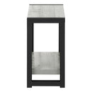 Accent Side Table, Narrow, Small, 2 Tier, Contemporary And Modern