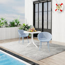 2 Piece Durable Single Chair With Hollow Out Design