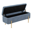 Daniella - Contemporary Bench - Gold / Blue by HouseOfZazla