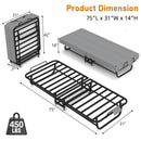 75" Folding Bed with Memory Foam Mattress
