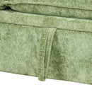 82.67"Convertible Sofa Bed Sectional Sofa Sleeper L-shaped Sofa with a Storage Ottoman,Two Pillows, Two Power Sockets and Two USB Ports for Living Room, Green