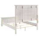 Copper - Queen Panel Bed With Structured Headboard And Slatted Design - White by HouseOfZazla