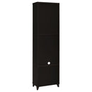 Media Tower With And Drawer With Adjustable Shelves Handles - Brown