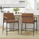 Mid Century Modern Counter Stool Set With Iron Frame by HouseOfZazla