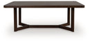 Dilenno - Rectangular Dining Room Extension Table - Dark Brown