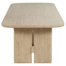 Kailani 110-inch Rectangular Wood Dining Table Beige Oak
