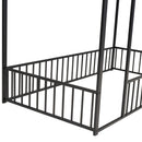 Metal Bed House Bed Frame With Fence by Unique Piece Furniture
