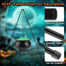 Halloween Witch Cauldron with 56.5" Tripod & Eyeball String Lights for Outdoor Decor