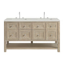 James Martin Breckenridge 60" Double Bathroom Vanity, Whitewashed Oak
