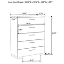 Dulcey - 5 Drawer Bedroom Chest - White