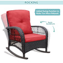3 Pieces Outdoor Wicker Rocker Patio Bistro Set by HouseOfZazla