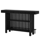 2 Tier Mini Bar Table For Kitchen - Black by HouseOfZazla