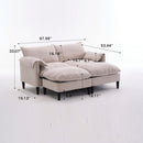 Convertible Combination Sofa With Footstools With Storage by Unique Piece Furniture