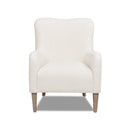 Nimbus - Curved Accent Chair - Ivory White by HouseOfZazla