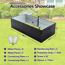 2 Pack Metal Raised Garden Bed Kit Outdoor - 8x4x2 FT Galvanized Planter Boxes Set by HouseOfZazla