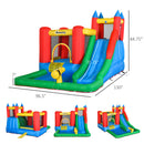 6-in-1 Kids Bounce House Inflatable Water Slide with Pool, Water Cannon, Climbing Wall, Inflator Included, Jumping Castle Kids Backyard Activity Outdoor Water Play Toy
