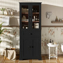 Bathroom Storage Cabinet, Adjustable Shelves & Drawer, Freestanding Tower by Unique Piece Furniture