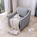 360 Degree Swivel Armchair, Skin Friendly Fabric, Ergonomic Design, Brass Nail Decorative Armchair by Unique Piece Furniture