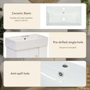 Modern Floating Bathroom Vanity With Ceramic Basin Perfect For Small Bathrooms by HouseOfZazla