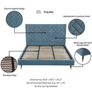 Crosby - Bed With Upholstered Headboard And Slats by HouseOfZazla