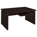 Floating - Top Computer Desk With Pullout Keyboard Shelf - Brown by HouseOfZazla