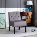 Reese - Living Room Armless Button Tufted Pattern Accent Chair (Set of 2) by HouseOfZazla