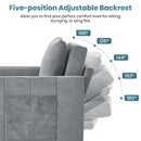 Upholstered Convertible Sleeper Sofa With 5 Position Backrest, Side Pockets, Storage by Unique Piece Furniture