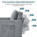 Upholstered Convertible Sleeper Sofa With 5 Position Backrest, Side Pockets, Storage by Unique Piece Furniture