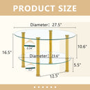 Contemporary Minimalist Double Layer Tempered Glass Coffee Table by HouseOfZazla