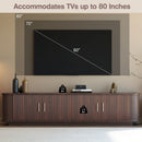 70" TV Stand With Ample Storage, Refined Curved Corners - Dark Brown by HouseOfZazla