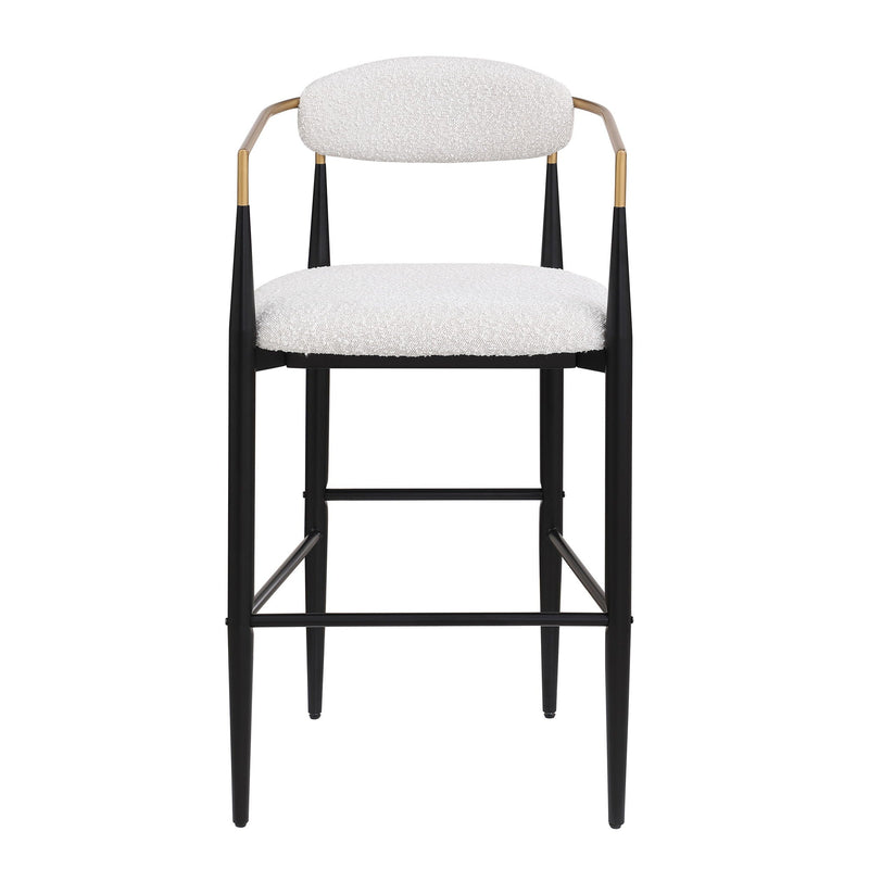 Upholstered Bar Stools With Backs for Kitchen Island (Set of 2) - Beige, photo 10 of 11