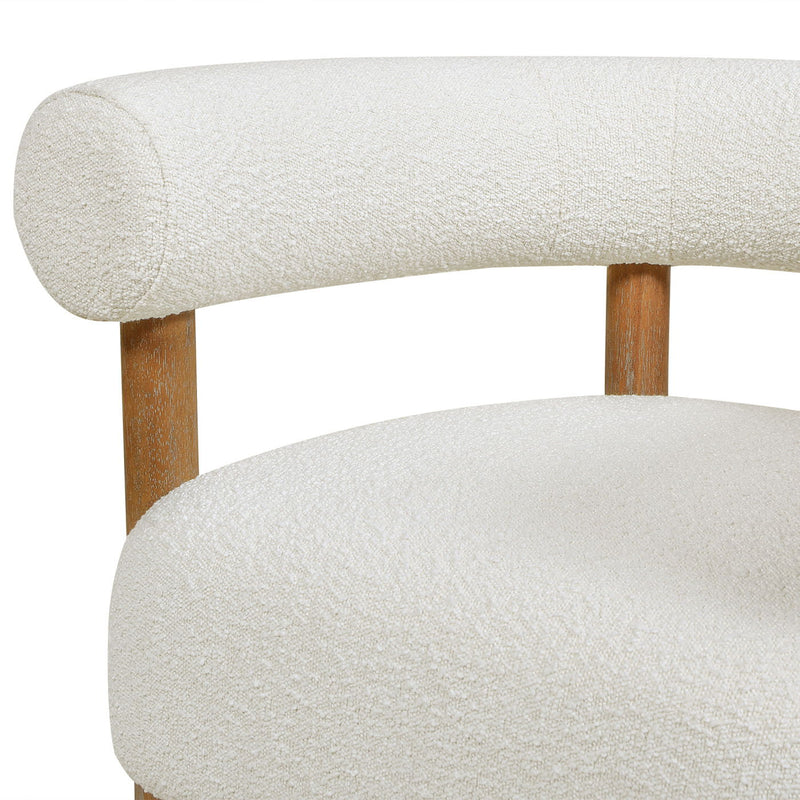 Fuji - Barrel Accent Arm Chair - Ivory White, photo 5 of 7