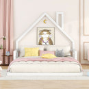 Elegant Floor Bed With House Shaped Headboard by Unique Piece Furniture
