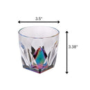 Leading Ware Rainbow Diamond Acrylic Glasses Drinking (Set of 4) Dof 9Oz Bpa Free Plastic Cocktail Glasses - Clear by HouseOfZazla