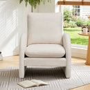 Modern Sherpa Upholstered Accent Chair, Comfortable Living Room Armchair, Lounge Chair For Bedroom, And Office by HouseOfZazla