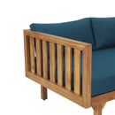 Claremont 3 Seater Daybed Teak Acacia Wood Water Resistant Cushions by HouseOfZazla