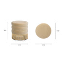 Edward 17.5" Round Upholstered Ottoman with Bullion Fringe