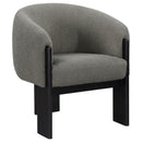 Maciel - Upholstered Barrel Back Accent Chair - Mushroom by HouseOfZazla