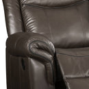 Lydia - Leather Aire Motion Loveseat With USB Console - Brown by HouseOfZazla