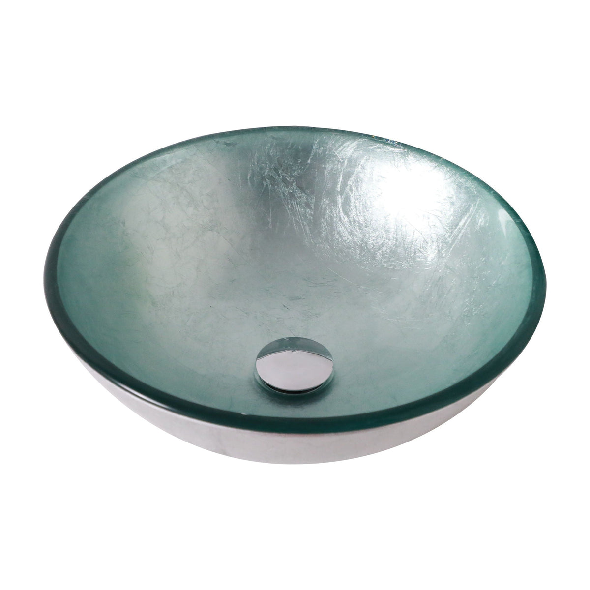 Artistic Tempered Glass Vessel Sink With Pop Up Drain, photo 4 of 32