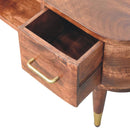Solid Wood Two-Drawer Open-Slot Media Unit