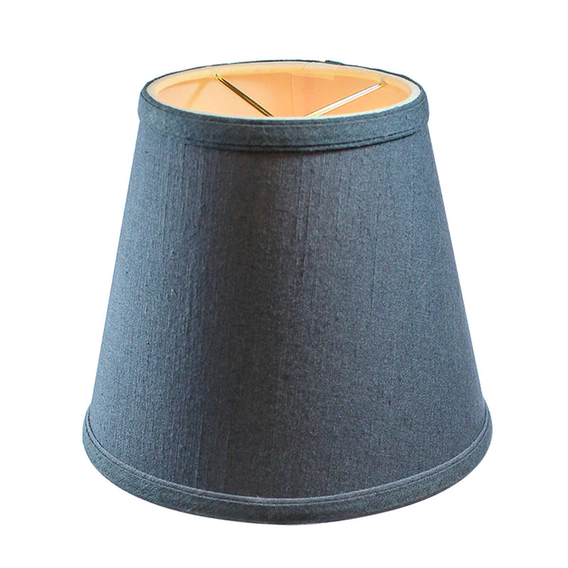 8"W x 7"H Textured Slate [Navy Blue] Clip-On Lamp shade