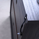 Elegant Sideboard With 2 Acrylic Mirrored Doors, Adjustable Shelf Storage by HouseOfZazla