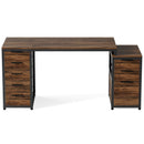 Computer Desk With 8 Drawers And Reversible File Cabinet by HouseOfZazla