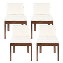 Acacia Wood Outdoor Dining Chair Set of 4
