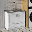 Reed - Deluxe Laundry Cabinet With Pull-Out Faucet And Stainless Steel Sink by Unique Piece Furniture