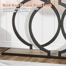 Console Table Narrow Long With Geometric Frame - Gray by HouseOfZazla