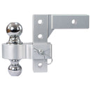 Alu - Adjustable Trailer Drop Hitch With 2" Receiver, 6" Adjustable - Silver by HouseOfZazla
